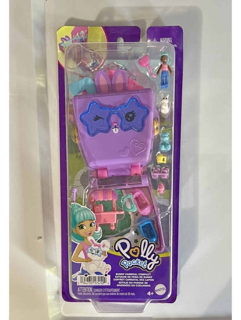 Polly Pocket Bunny Carnival Compact by Mattel New